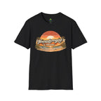 Neurodivergent & Thriving Tee — Retro Sunset Palm Graphic T-Shirt