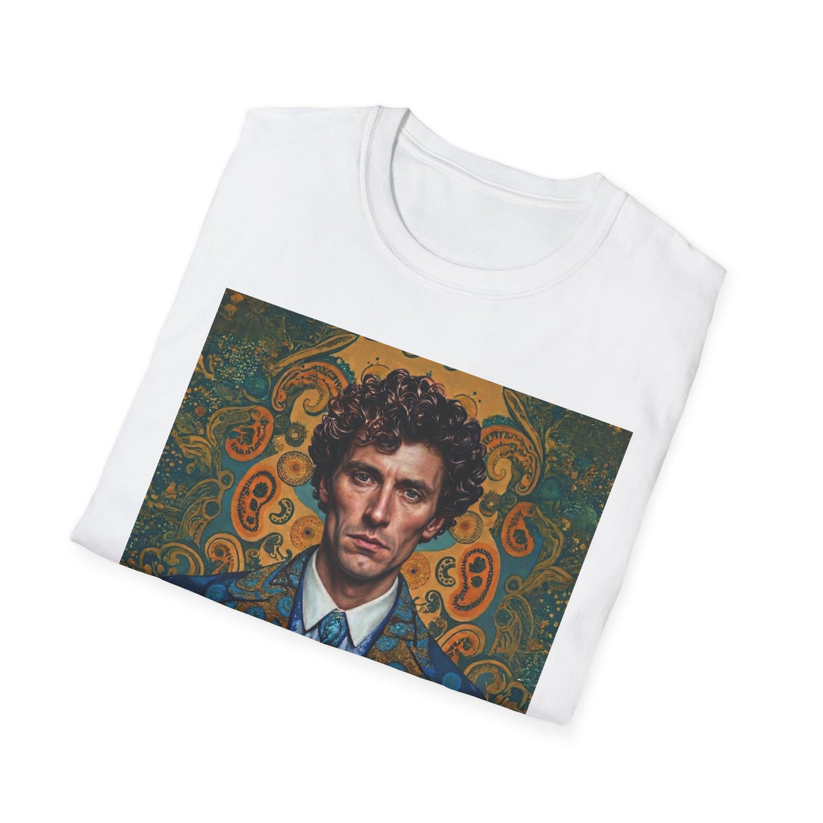 Portrait Art T-Shirt — Vintage Decorative Gentleman Illustration