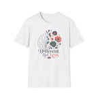 T-Shirt — 'Different Not Less' Floral Brain Awareness Tee