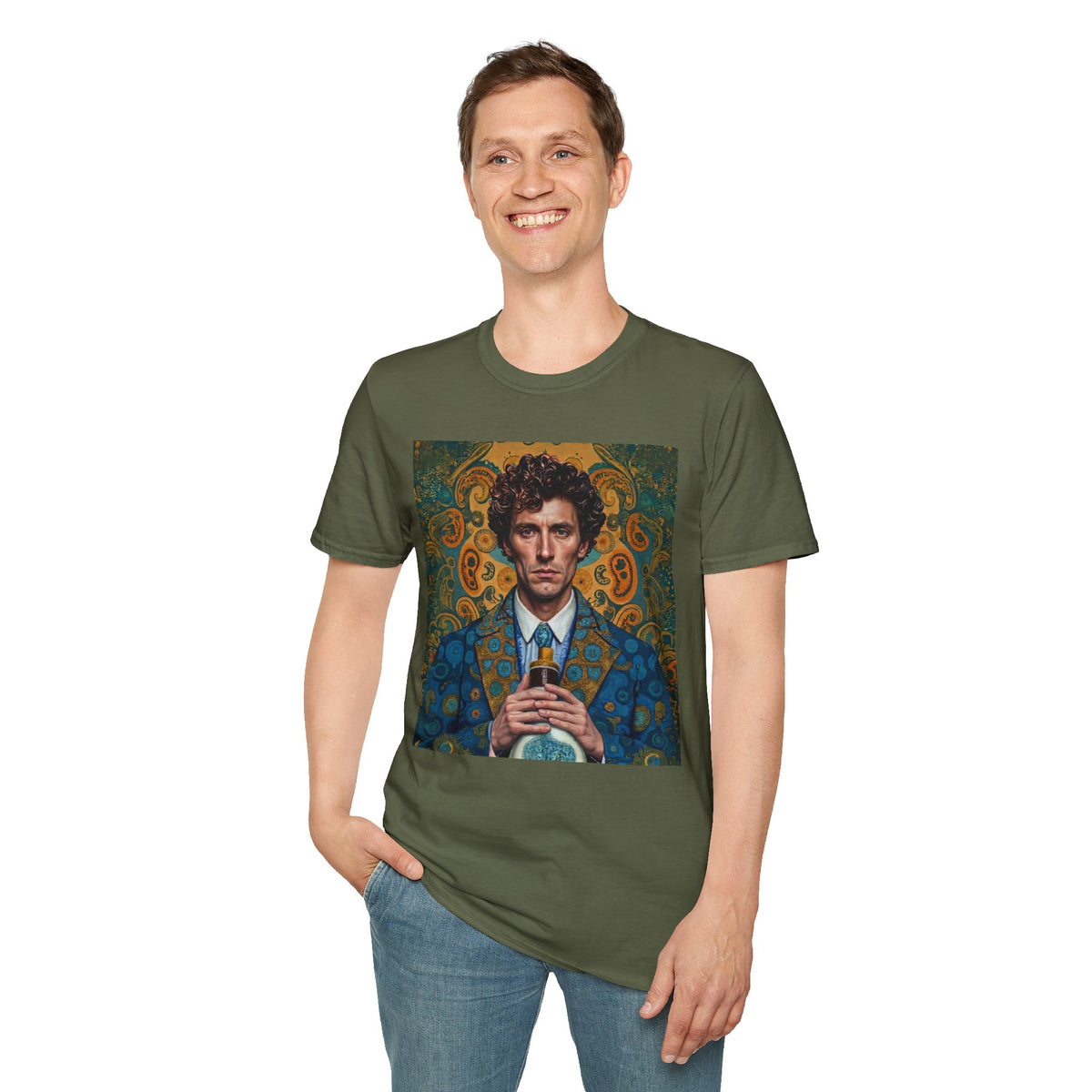 Portrait Art T-Shirt — Vintage Decorative Gentleman Illustration