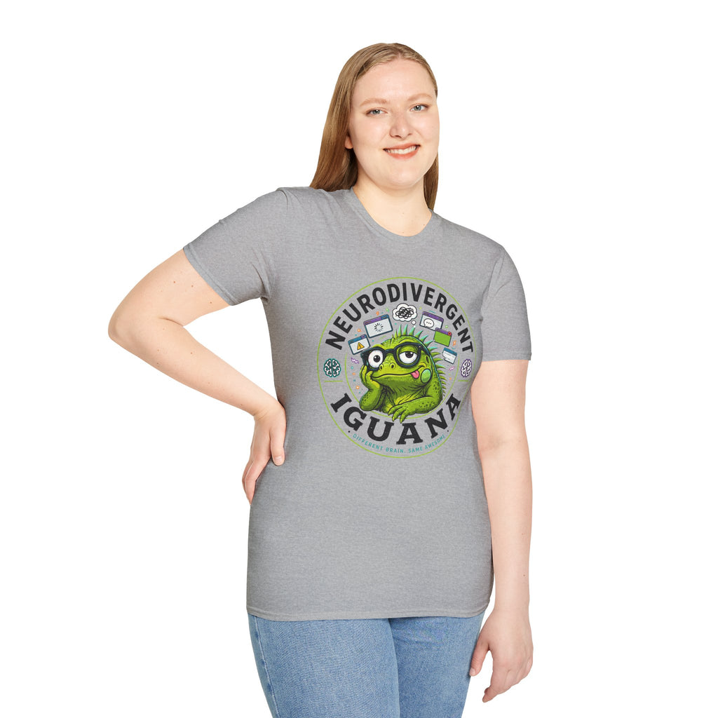 Neurodivergent Iguana T-Shirt — Cute Pride Neurodiversity Tee
