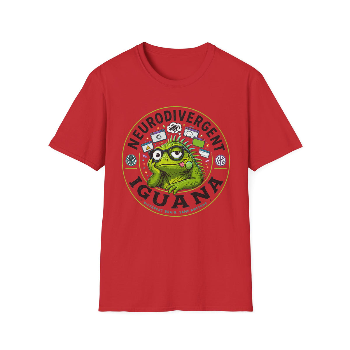 Neurodivergent Iguana T-Shirt — Cute Pride Neurodiversity Tee