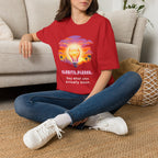 Clarity Please T-Shirt — Retro Sunset Lightbulb "Say What You Actually Mean" Graphic Tee