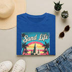 Sand Life Vintage Beach T-Shirt — Retro Sunset Sandcastle Graphic