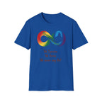 Autism Awareness Infinity T-Shirt — "We Survive, We Thrive, We Never Say Die!"