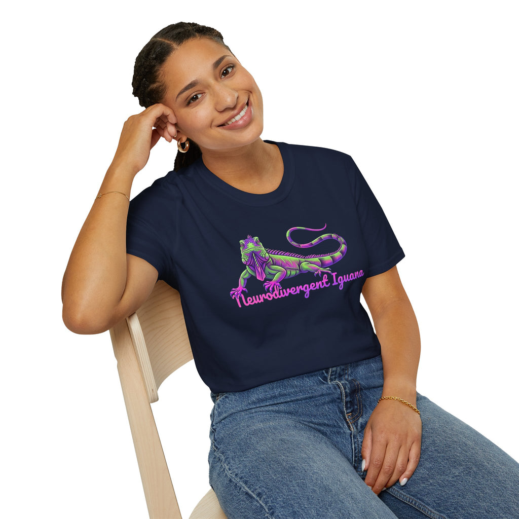 Neurodivergent Iguana T-Shirt — Colorful Pride Lizard Tee