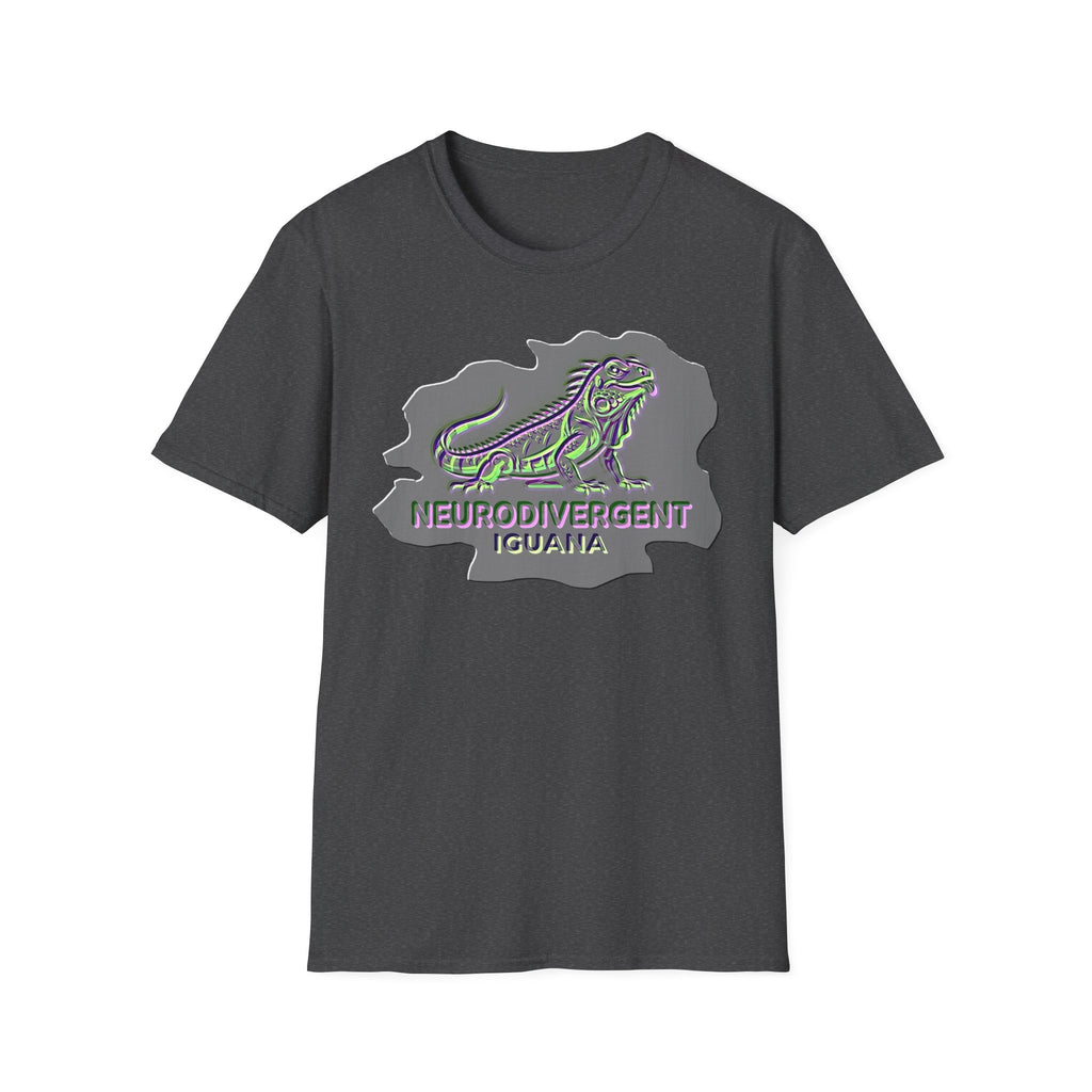 Neurodivergent Iguana T-Shirt — Colorful Pride lizard design