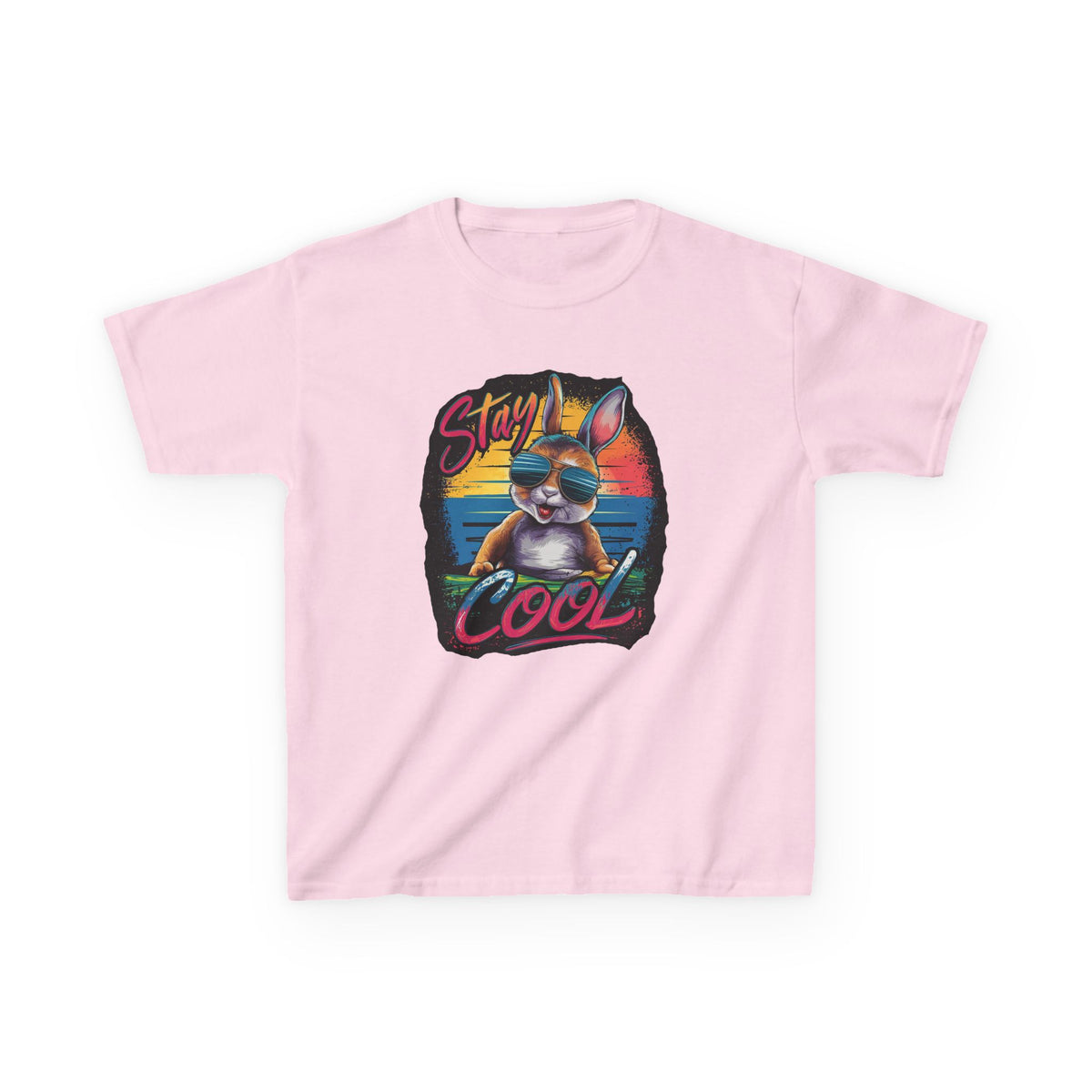 Kids T-Shirt — "Stay Cool" Sunglasses Cat Retro Graphic Tee