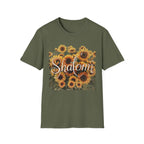 Shalom Sunflowers T-Shirt — Floral Peace Tee