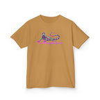 Kids Tee — Neon Green & Purple Iguana Graphic “Fluorescent Iguana”