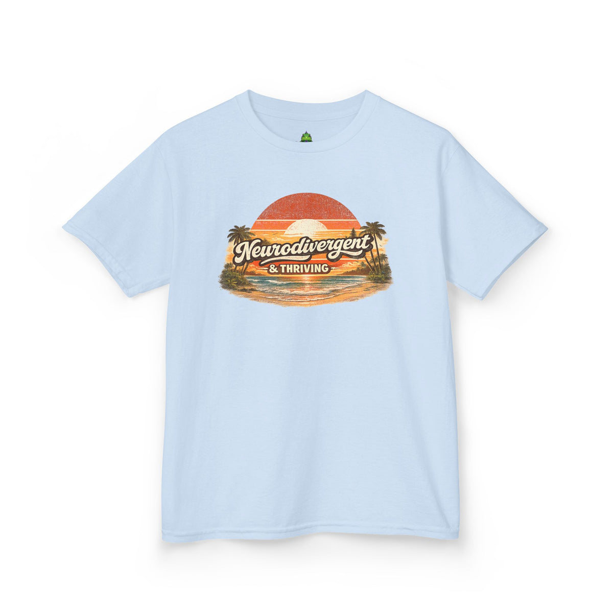 Kids T-Shirt — "Neurodivergent & Thriving" Retro Sunset Tee