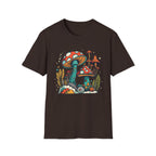 Mushroom Garden T-Shirt — Retro Psychedelic Fungi Illustration