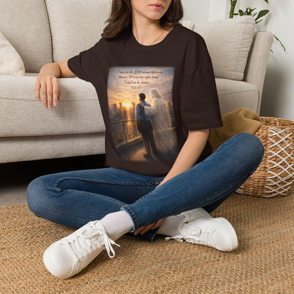 Christian Faith T-Shirt — Psalm 16:8 "I Have Set the LORD Always Before Me" Inspirational Tee