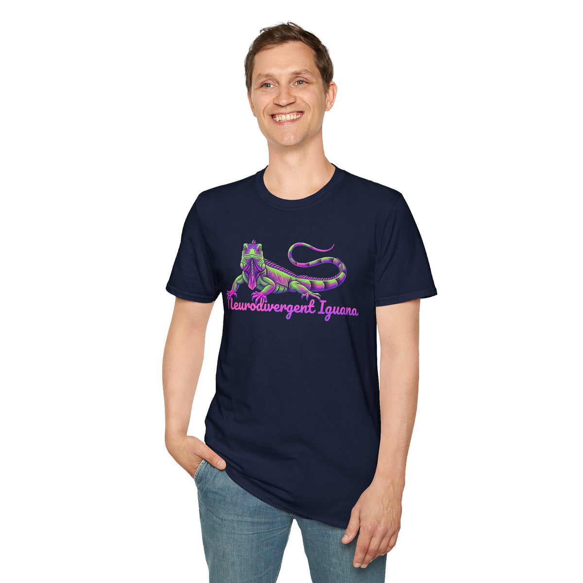 Neurodivergent Iguana T-Shirt — Colorful Pride Lizard Tee