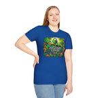 Autism Awareness T-Shirt — 'I Love Music, I Hear Headphones' Floral Design