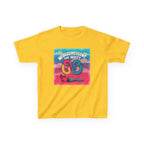 Kids Tee — "Neurodivergent and Happy" Colorful Art Brush Design