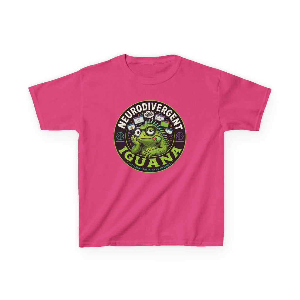 Kids T‑Shirt — "Neurodivergent Iguana" Graphic Tee