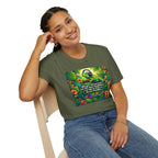 Autism Awareness T-Shirt — 'I Love Music, I Hear Headphones' Floral Design