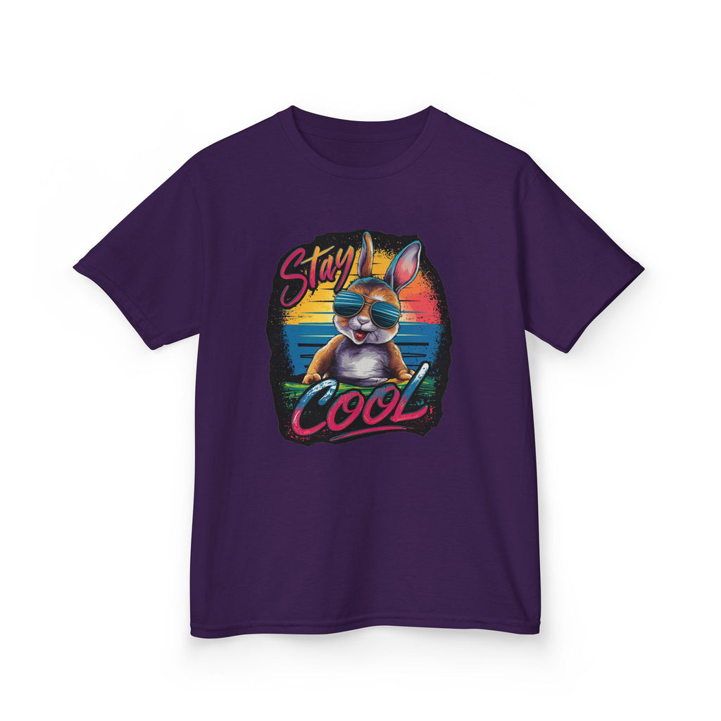 Kids T-Shirt — "Stay Cool" Sunglasses Cat Retro Graphic Tee