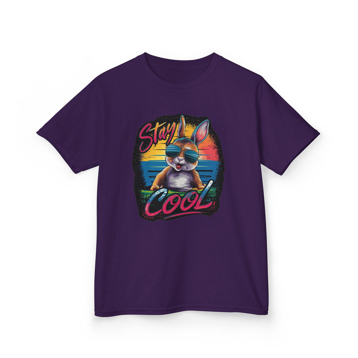 Kids T-Shirt — "Stay Cool" Sunglasses Cat Retro Graphic Tee