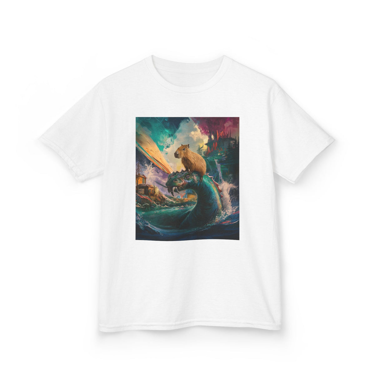 Kids T-Shirt — Colorful Surfing Bear Adventure Graphic Tee