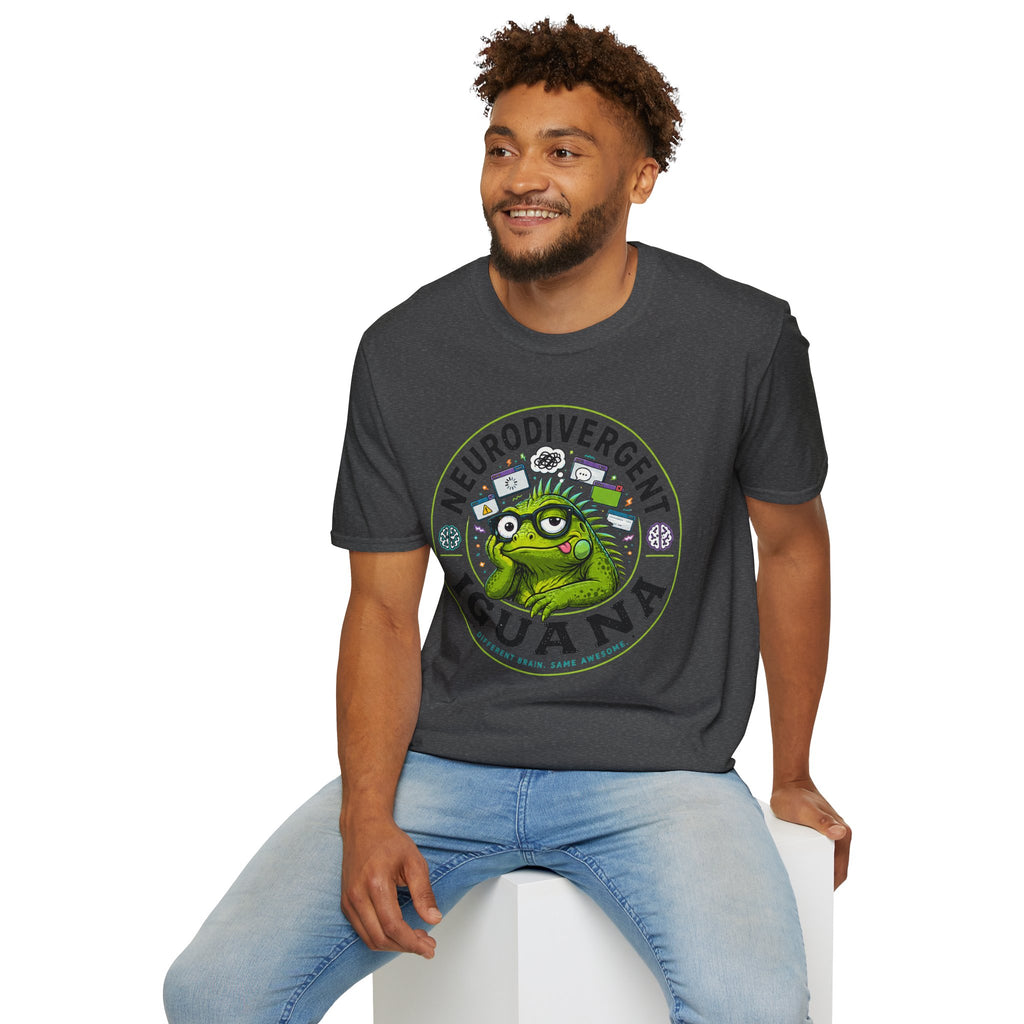 Neurodivergent Iguana T-Shirt — Cute Pride Neurodiversity Tee