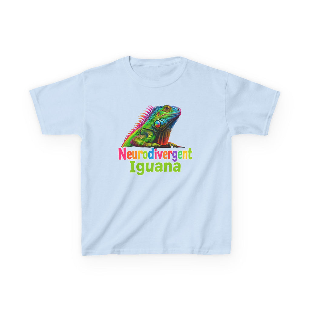 Kids T‑Shirt — Colorful "Neurodivergent Iguana" Graphic Tee