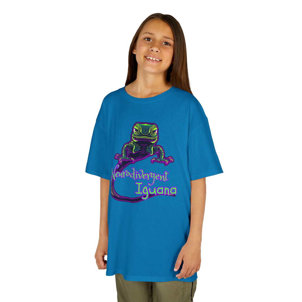 Kids Tee — Neon Chubby Iguana Graphic