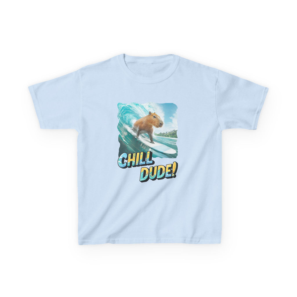 Kids Tee — 'Chill Dude!' Surfing Hamster Graphic