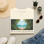 Beachscape T-Shirt — "The sea, an siren's song she calls to me" Scenic Coastal Tee