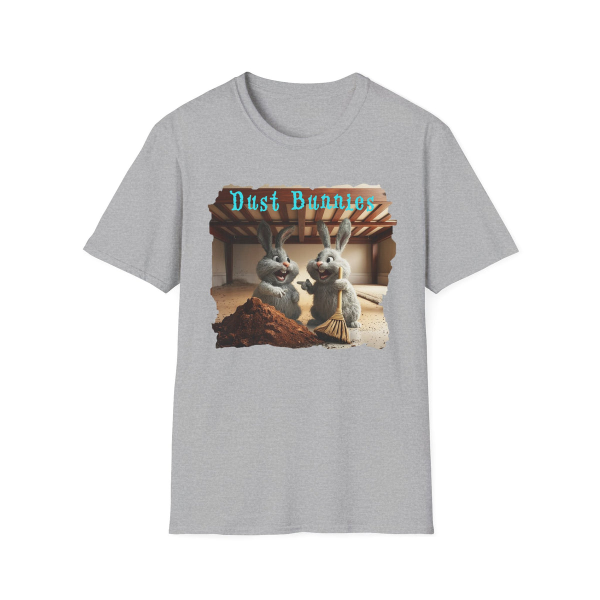 Dust Bunnies T-Shirt — Cute Bunny Cartoon Graphic Tee