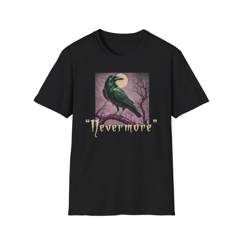 Raven 'Nevermore' T-Shirt — Gothic Moonlit Crow Tee