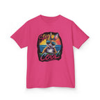 Kids T-Shirt — "Stay Cool" Sunglasses Cat Retro Graphic Tee