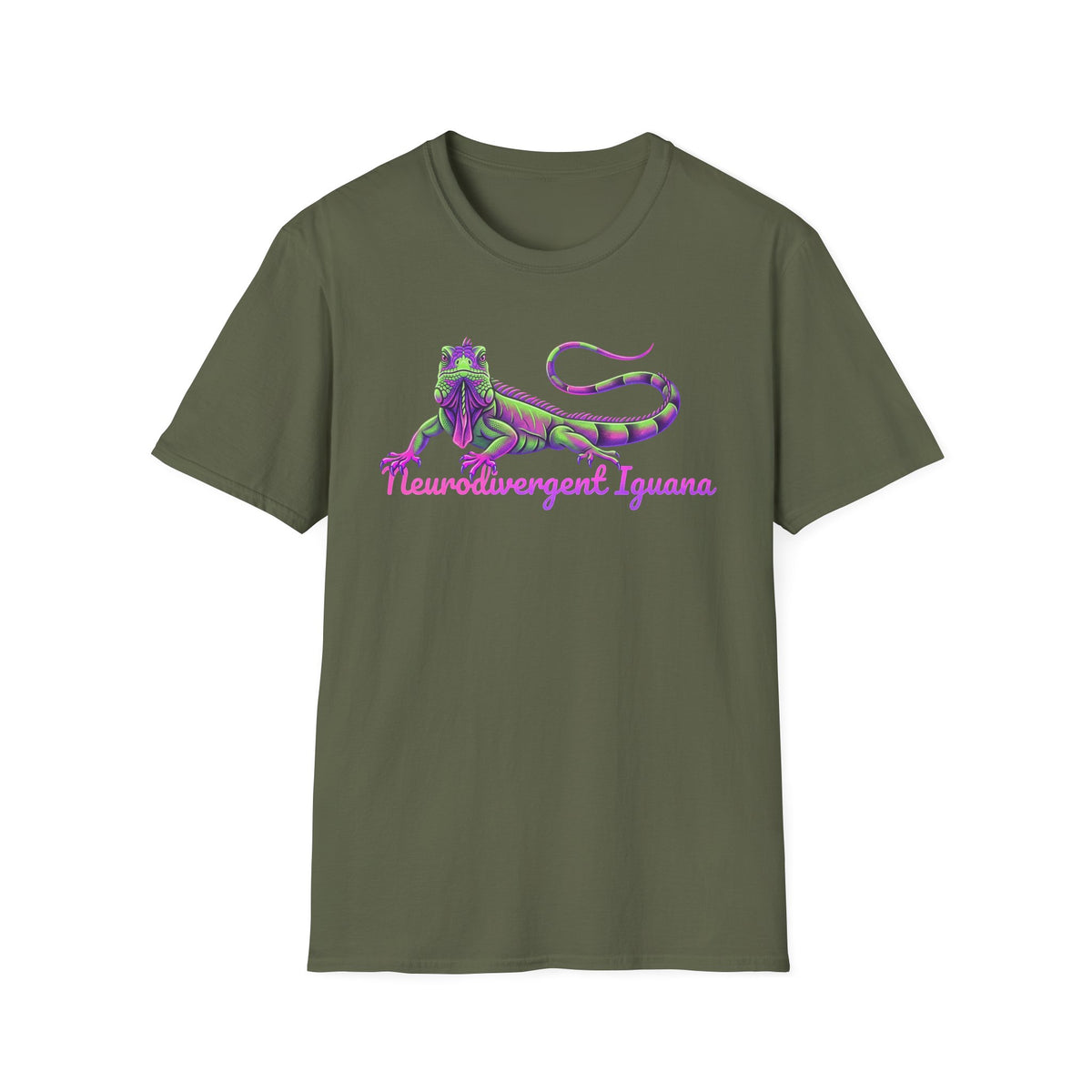 Neurodivergent Iguana T-Shirt — Colorful Pride Lizard Tee