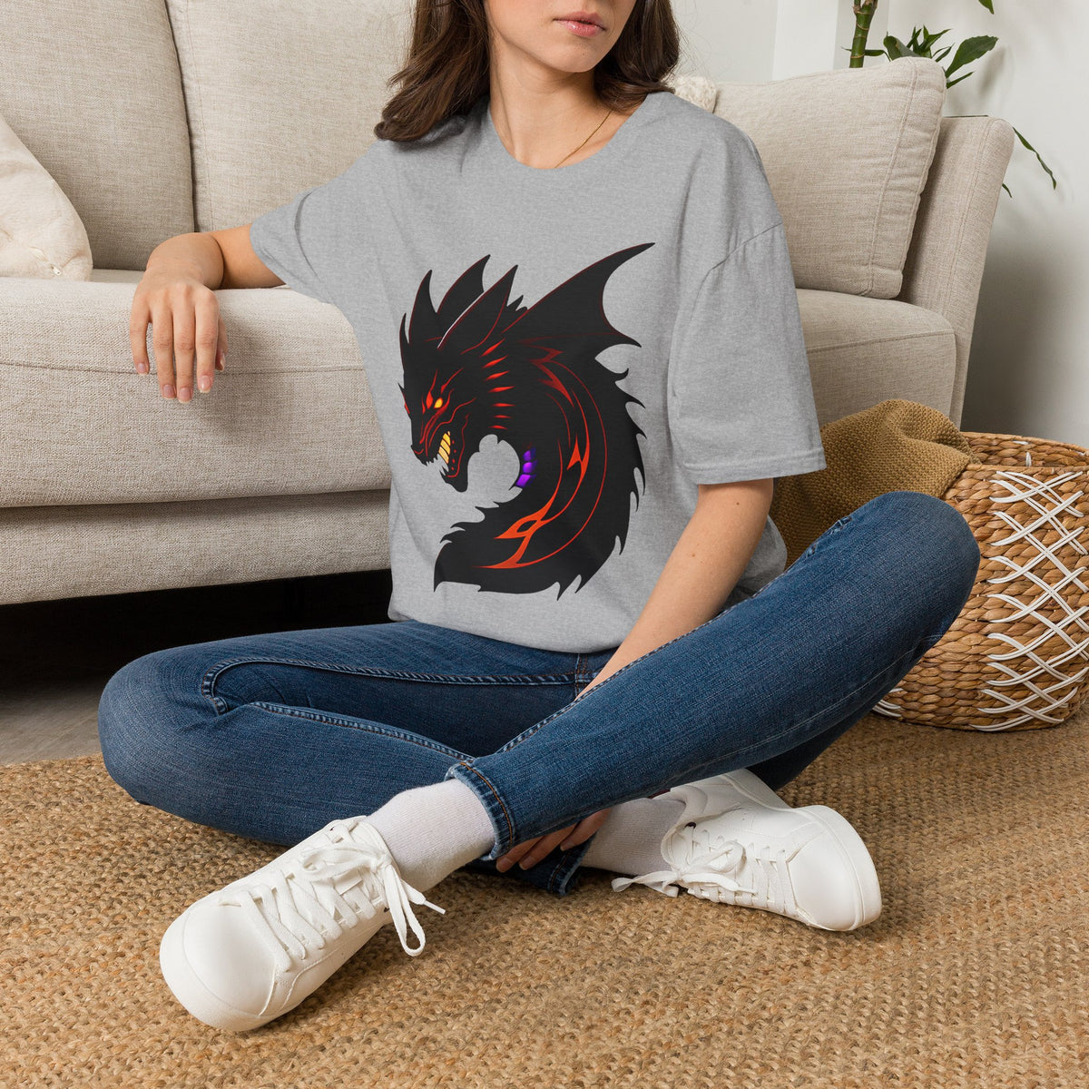 Dragon Head T‑Shirt — Fierce Black Dragon Graphic Tee