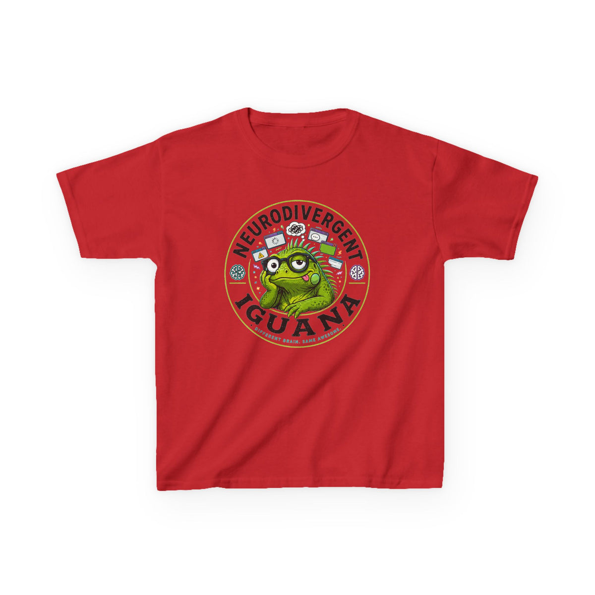 Neurodivergent Iguana Kids Tee