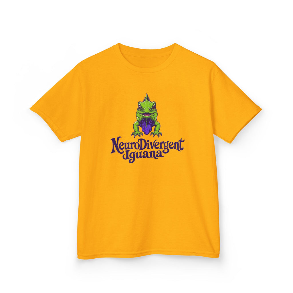 Kids Tee — 'NeuroDivergent Iguana' Graphic