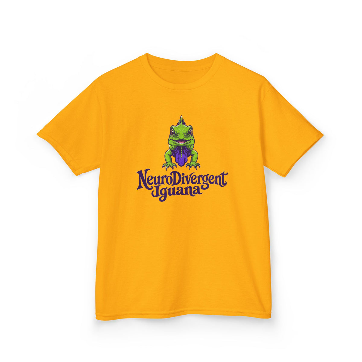 Kids Tee — 'NeuroDivergent Iguana' Graphic