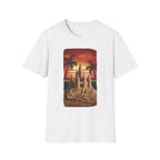 Sand Life T-Shirt — Retro Sunset Palm Beach Sandcastle Tee