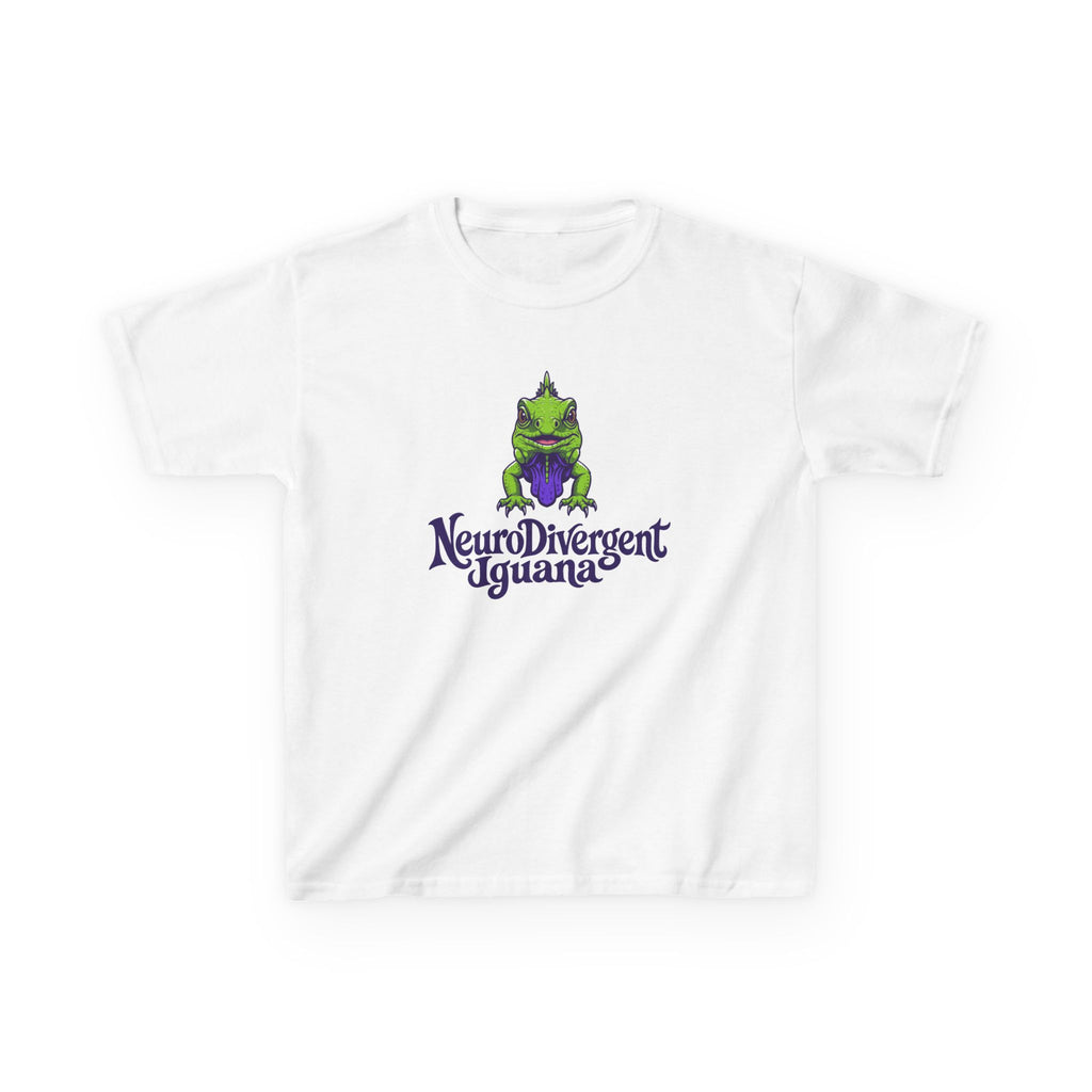 Kids Tee — 'NeuroDivergent Iguana' Graphic
