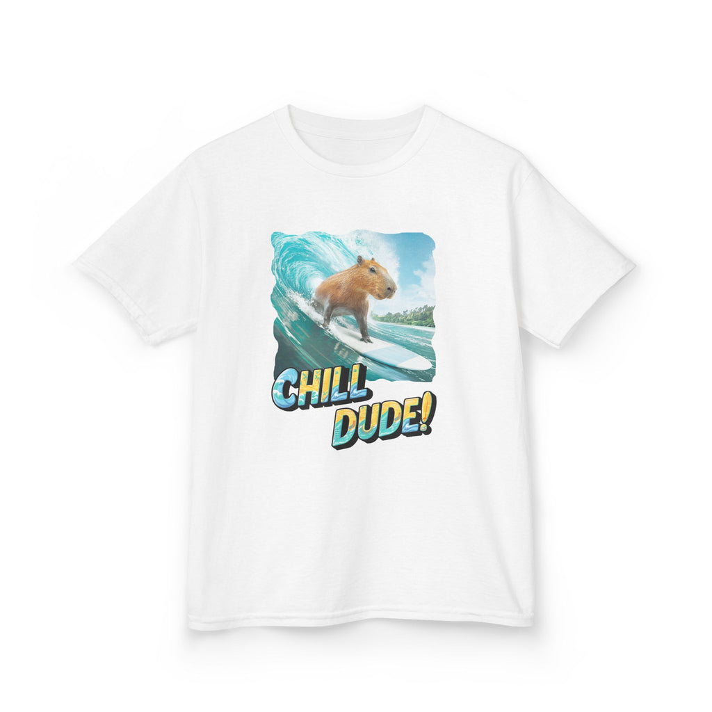 Kids Tee — 'Chill Dude!' Surfing Hamster Graphic