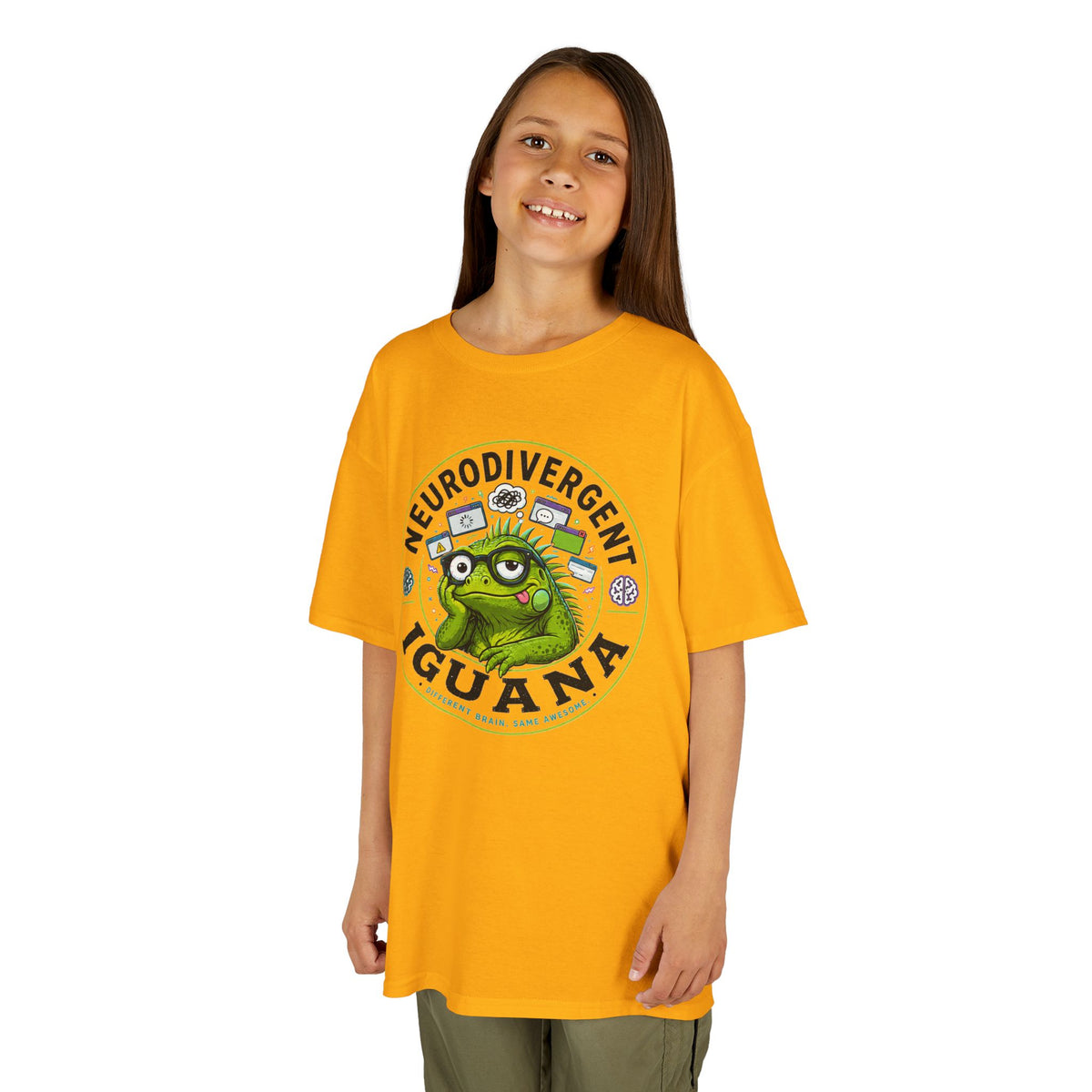 Neurodivergent Iguana Kids Tee