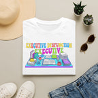 Executive Dysfunction T-Shirt — Colorful Desk Illustration