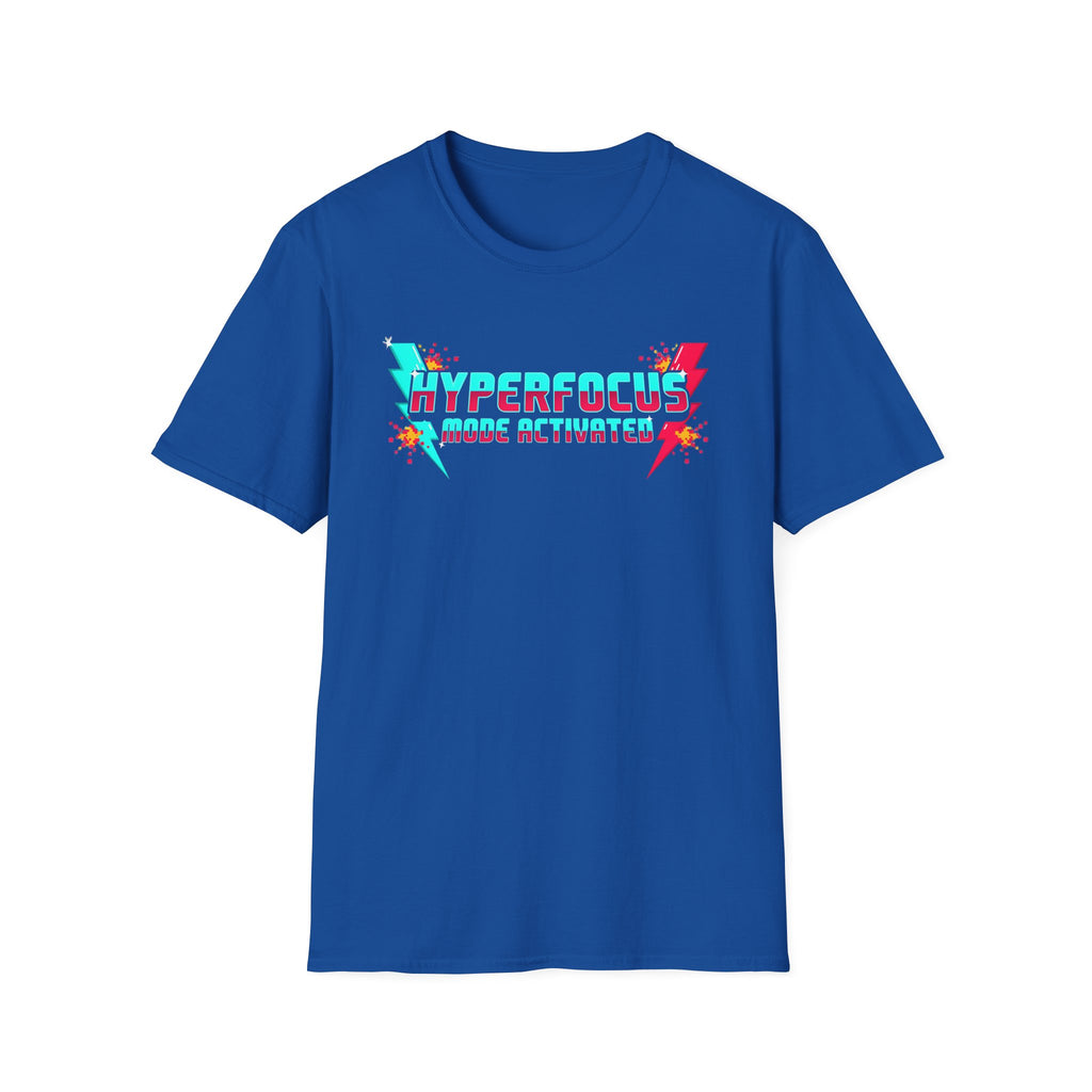 Hyperfocus Mode Activated T-Shirt — Retro Lightning Gamer Focus Tee