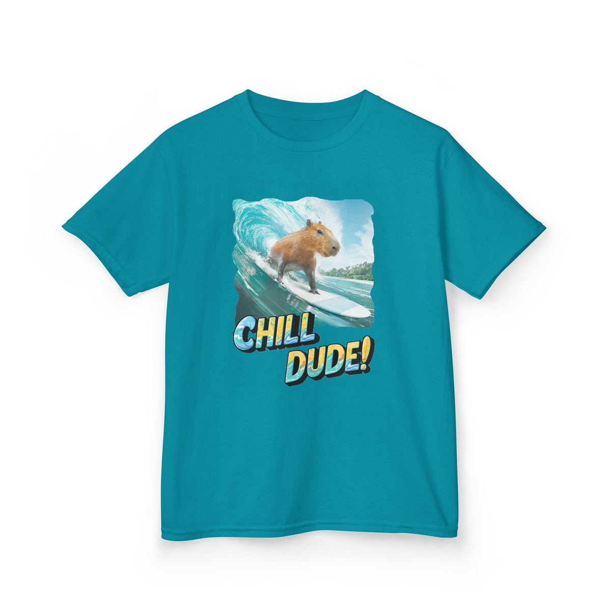 Kids Tee — 'Chill Dude!' Surfing Hamster Graphic