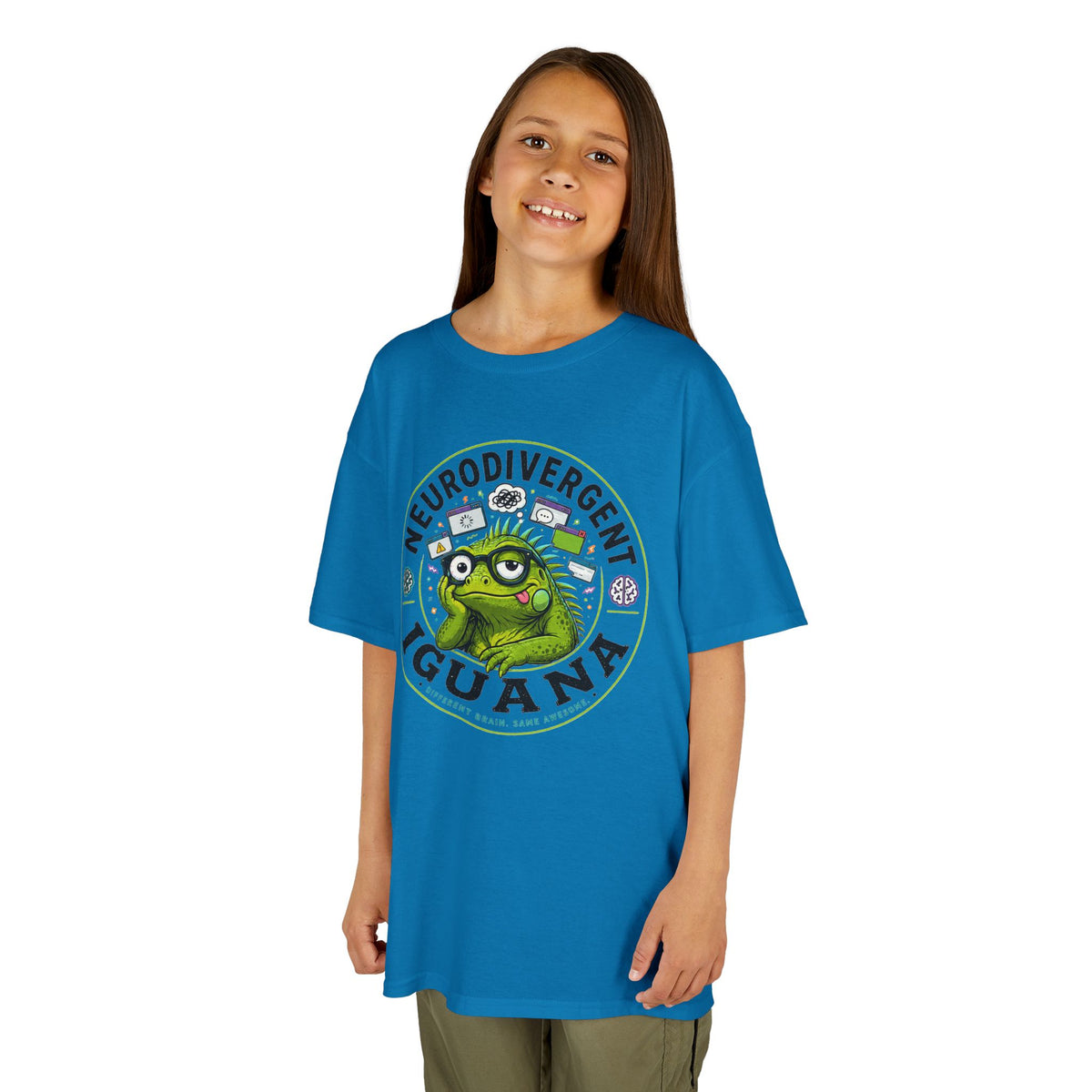 Neurodivergent Iguana Kids Tee