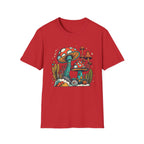 Mushroom Garden T-Shirt — Retro Psychedelic Fungi Illustration