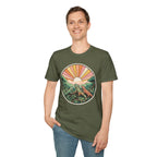 Sunrise Jungle T-Shirt — Retro Tropical Sunset Graphic Tee