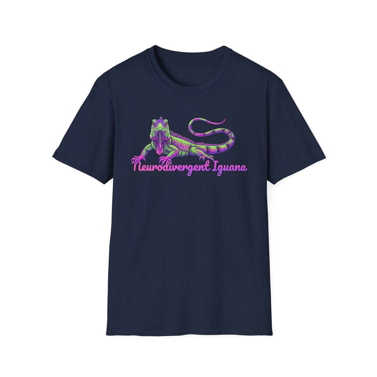 Neurodivergent Iguana T-Shirt — Colorful Pride Lizard Tee