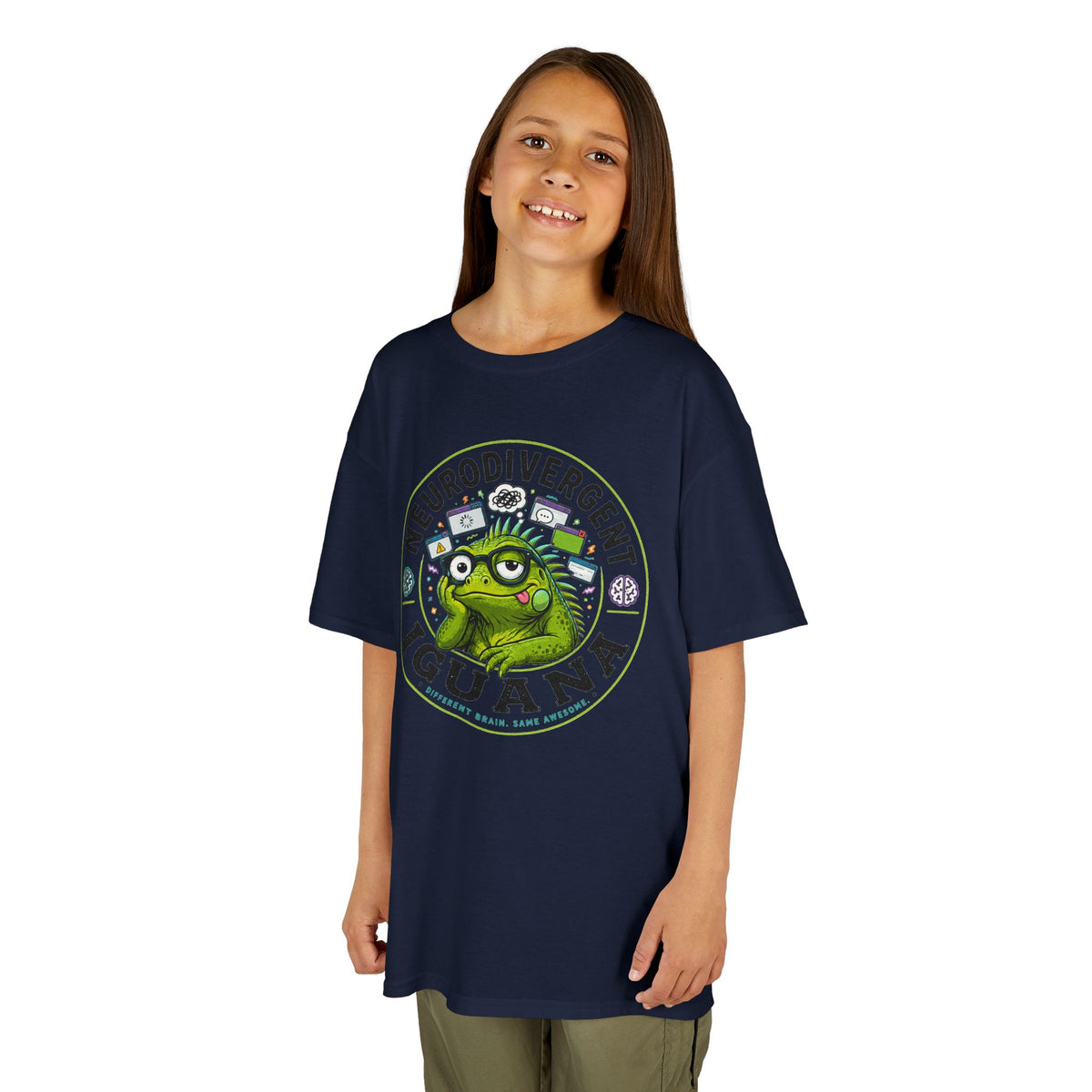 Neurodivergent Iguana Kids Tee